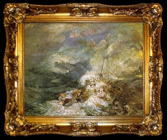 framed  Joseph Mallord William Turner Fire at Sea, ta009-2